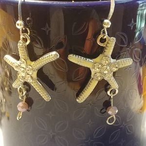 Dangly starfish earrings